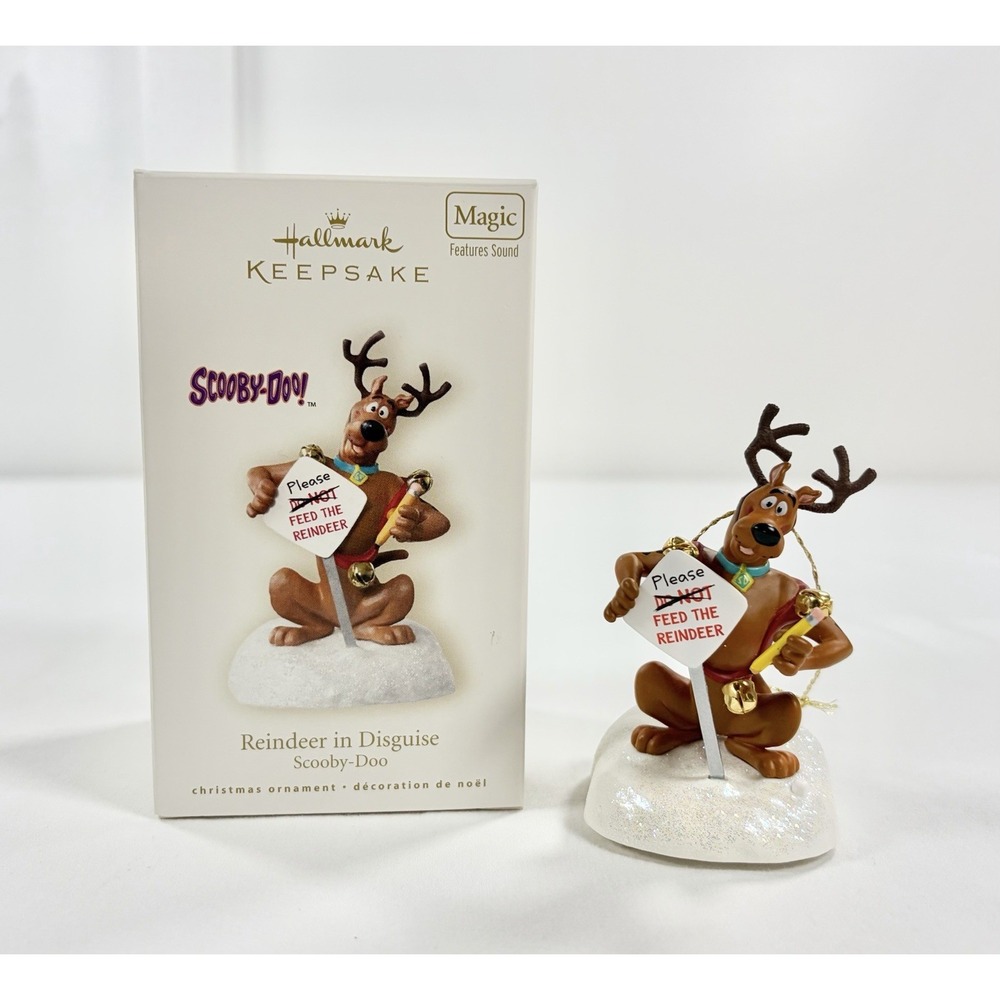New 2008 Hallmark Keepsake Scooby-Doo Reindeer in Disguise Magic Sound Ornament
